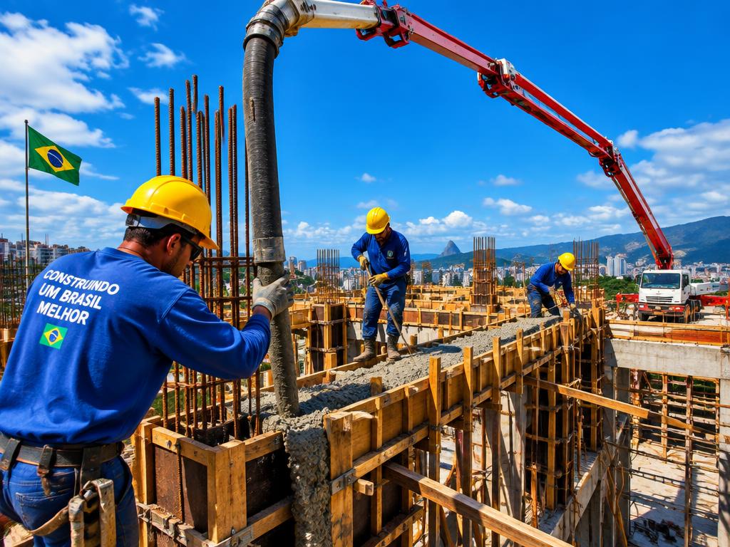 Concreto para viga e pilar